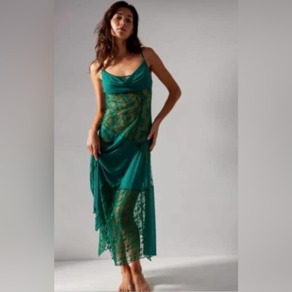 Free people NWT sheer things maxi slip dress - Picture 1 of 4